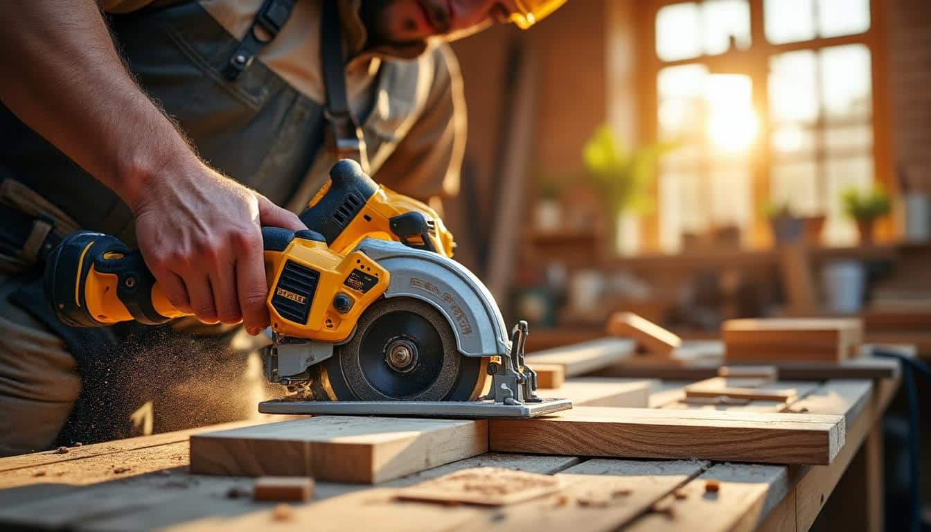 Illustration: Comment utiliser efficacement une scie circulaire sans fil Dewalt au quotidien ?