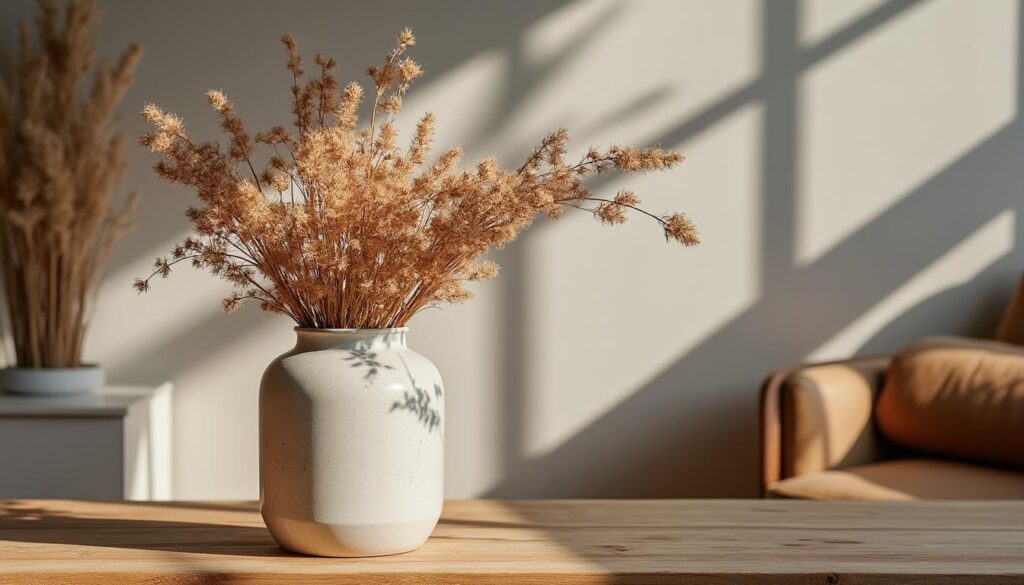 Mettre en valeur un vase dans une décoration minimaliste et chic