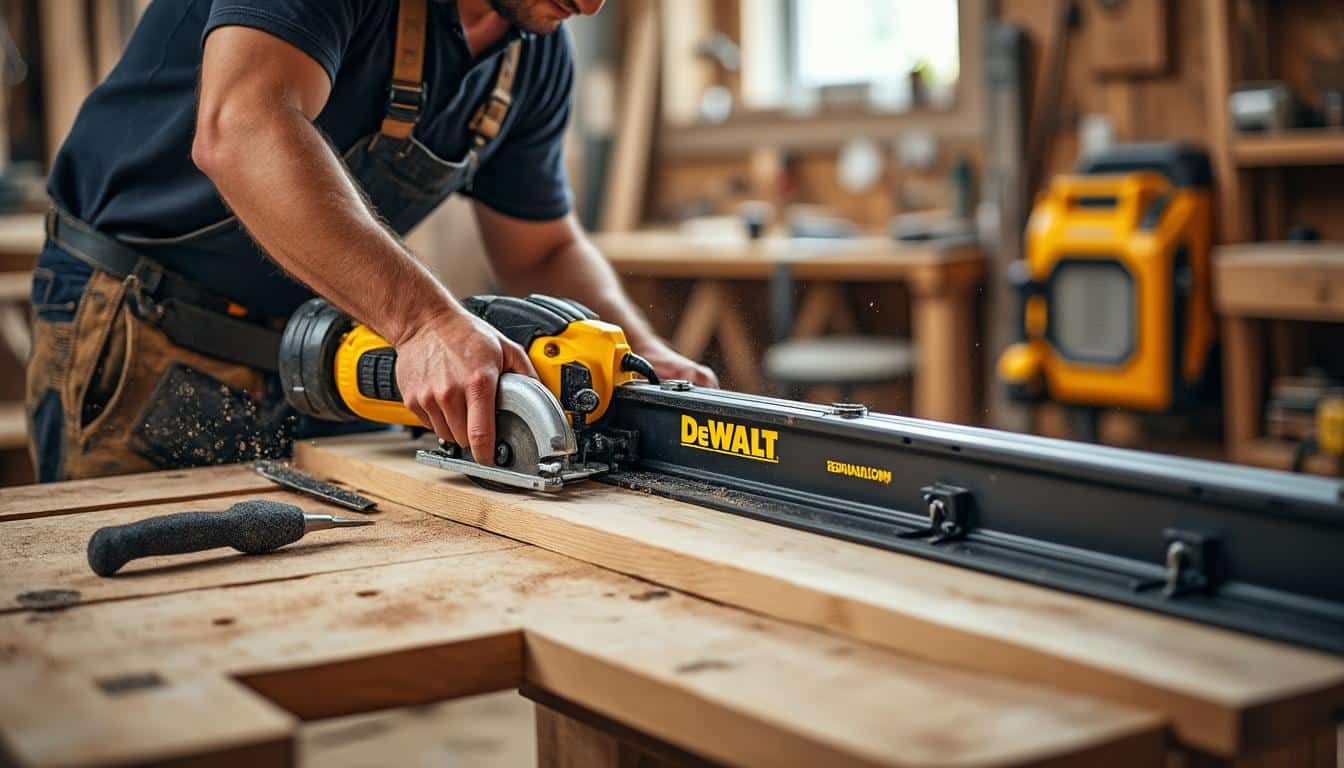 Illustration: Comment installer et utiliser efficacement le rail de scie circulaire Dewalt ?