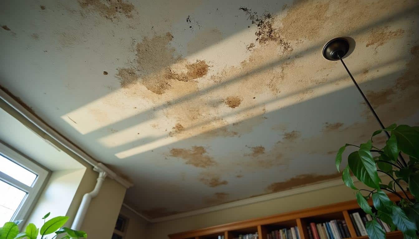 Illustration: Pourquoi une tache au plafond qui revient est souvent liée à des causes cachées