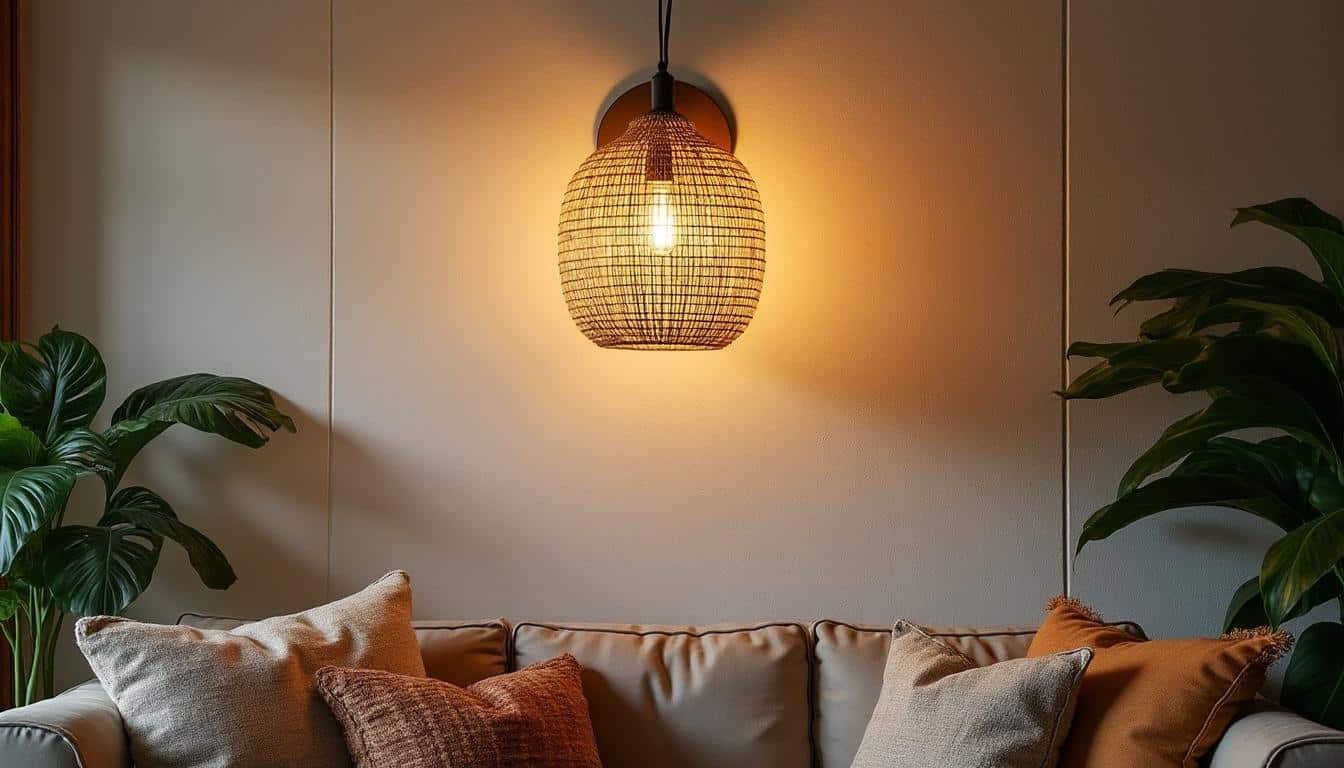 Applique murale en rotin : lumière naturelle et déco chaleureuse