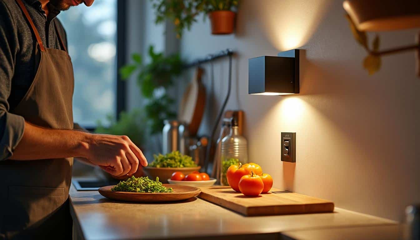 Illustration: Comprendre l’intérêt d’une applique murale avec interrupteur dans la cuisine