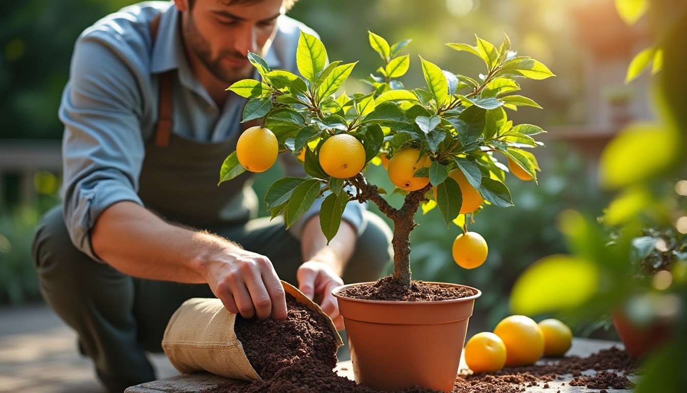 Illustration: Comprendre le marc de café comme fertilisant naturel pour le citronnier