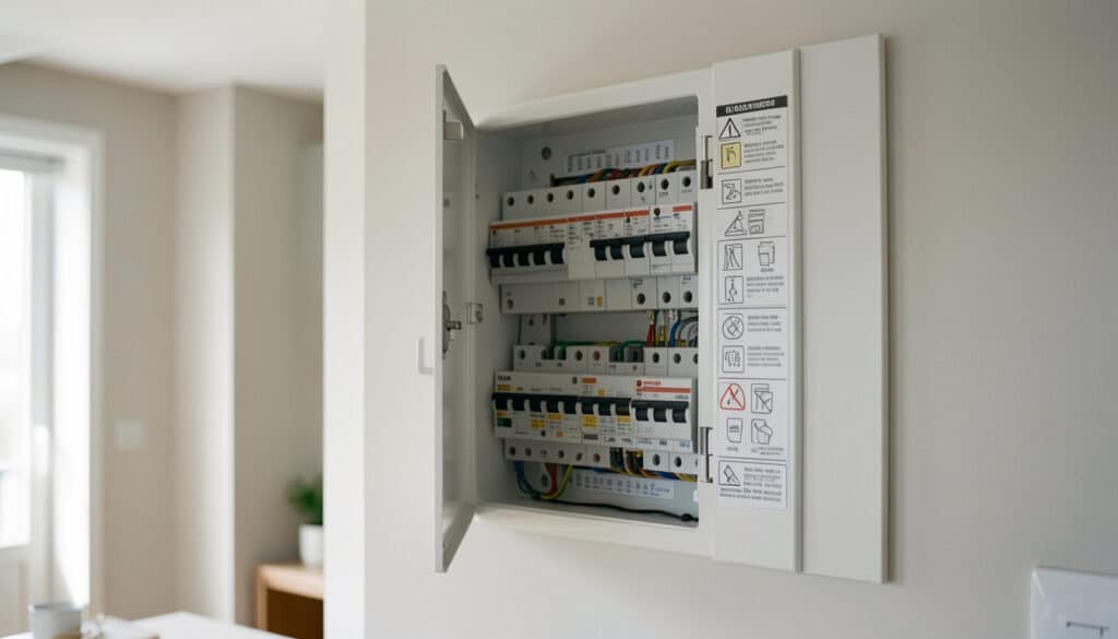 Repères et symboles d’un tableau électrique lisible