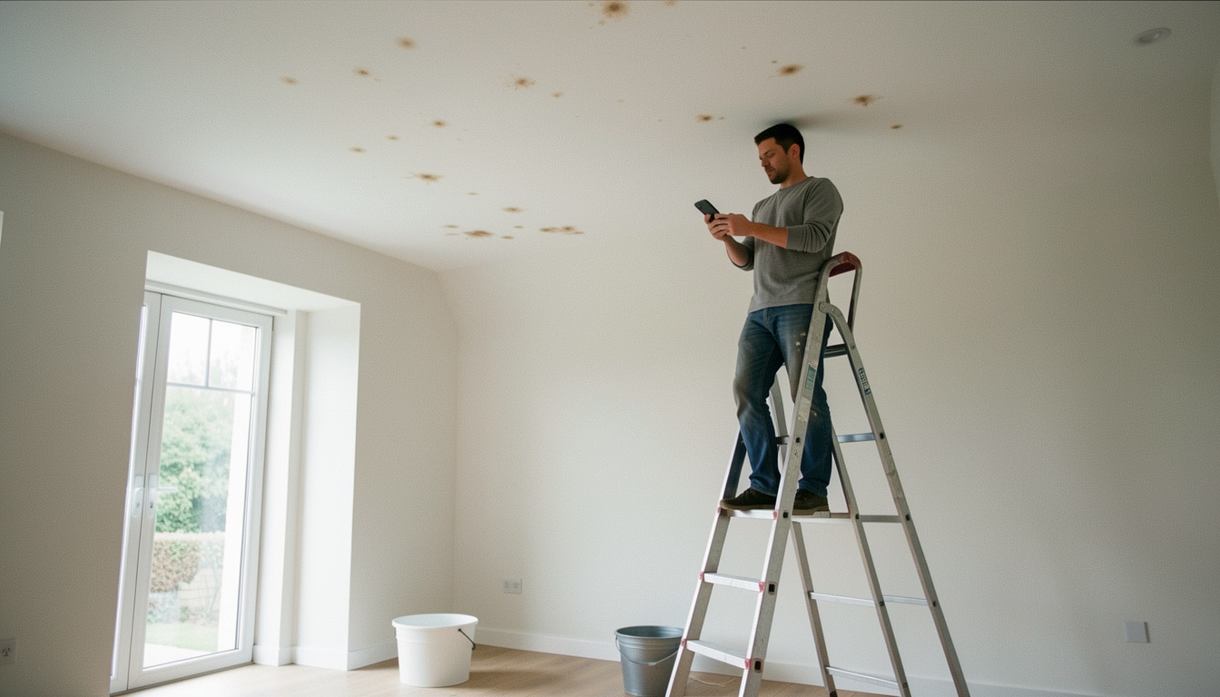 Petites taches marron au plafond : que faire ?
